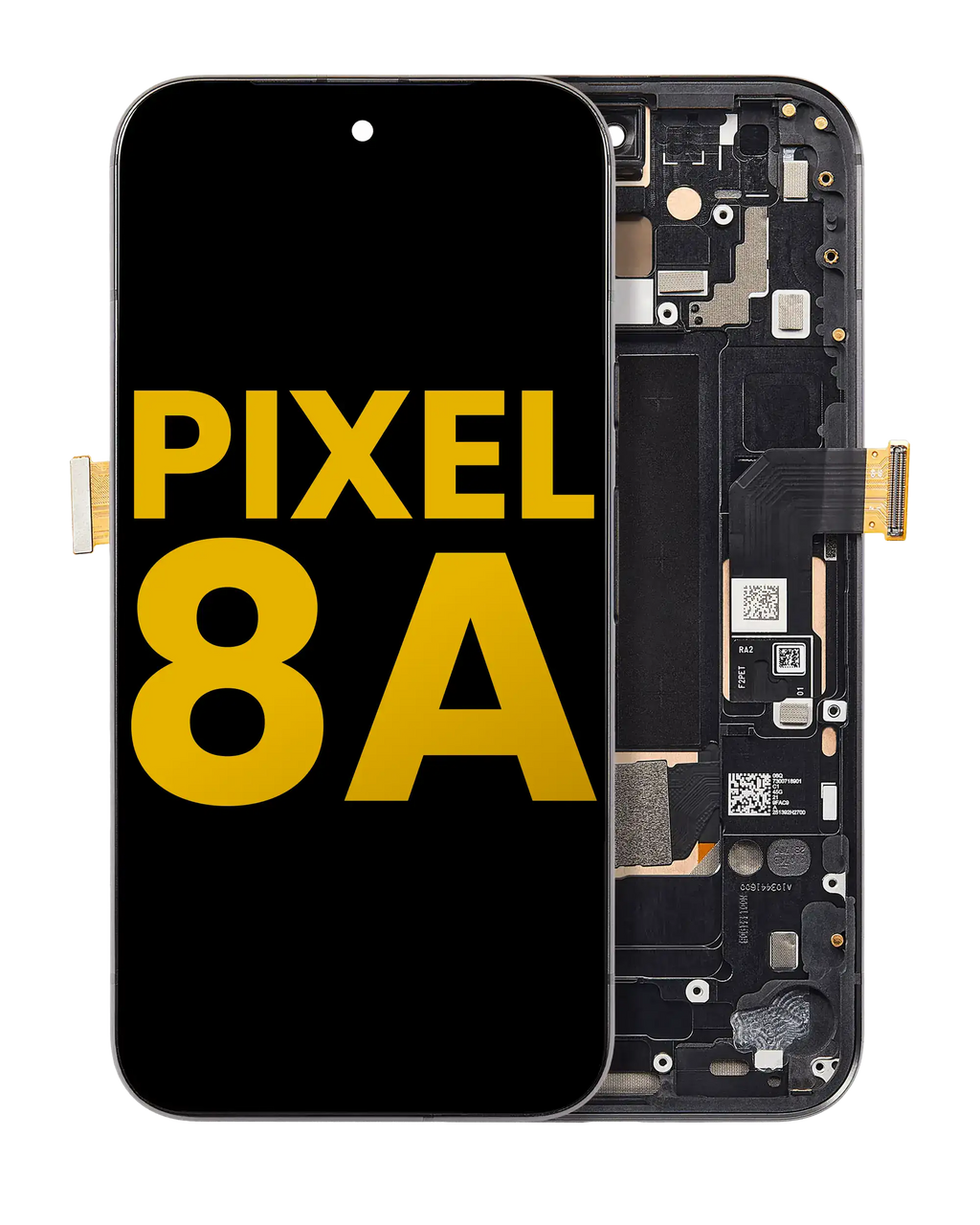 OLED Display with Frame (with Fingerprint Sensor) for Google Pixel 8A (Refurbished) (Obsidian)