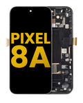 OLED-Display mit Rahmen (Fingerabdrucksensor) Pixel 8A Refurbished Obsidian