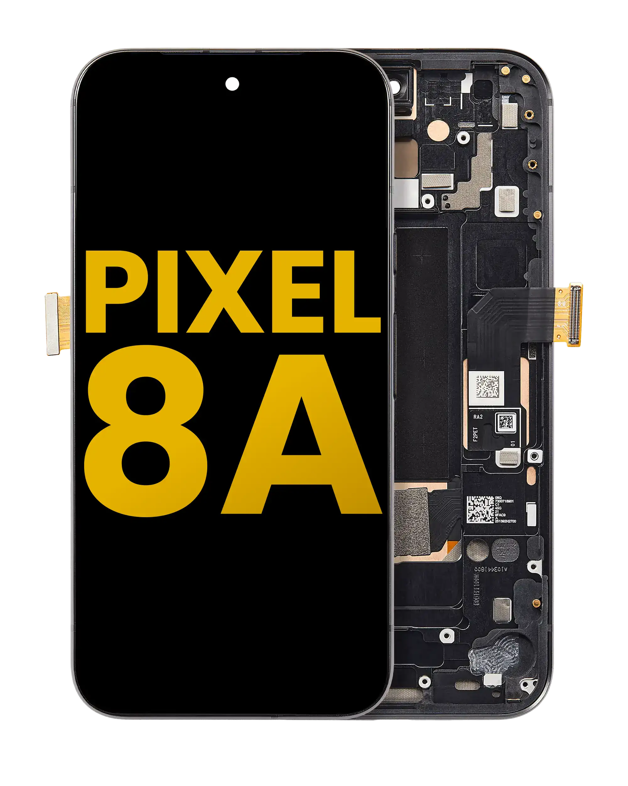 OLED Display with Frame (with Fingerprint Sensor) for Google Pixel 8A (Refurbished) (Obsidian)