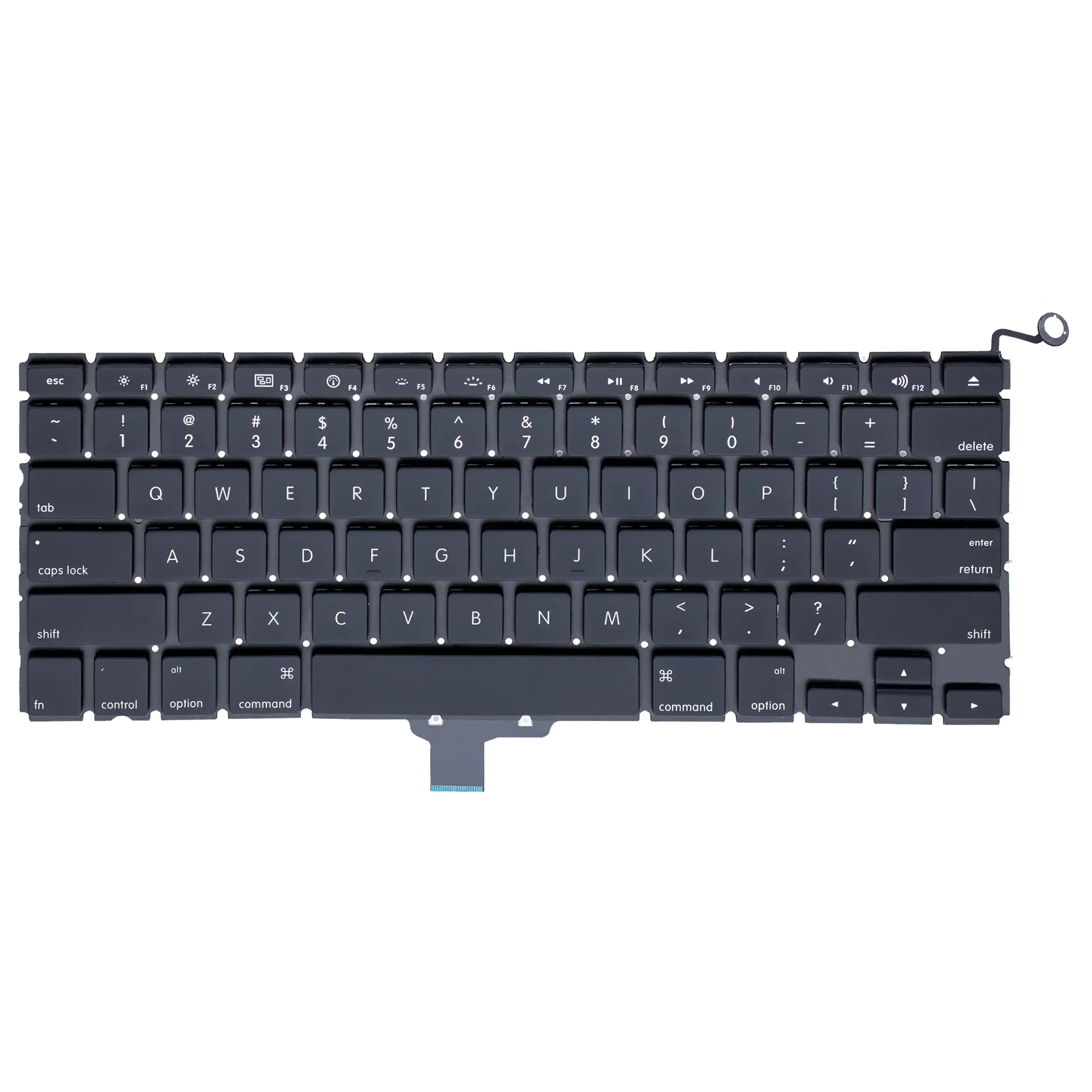 Tastatur m. Hintergrundbeleuchtung & Schrauben US-Englisch für MacBook 13" A1278