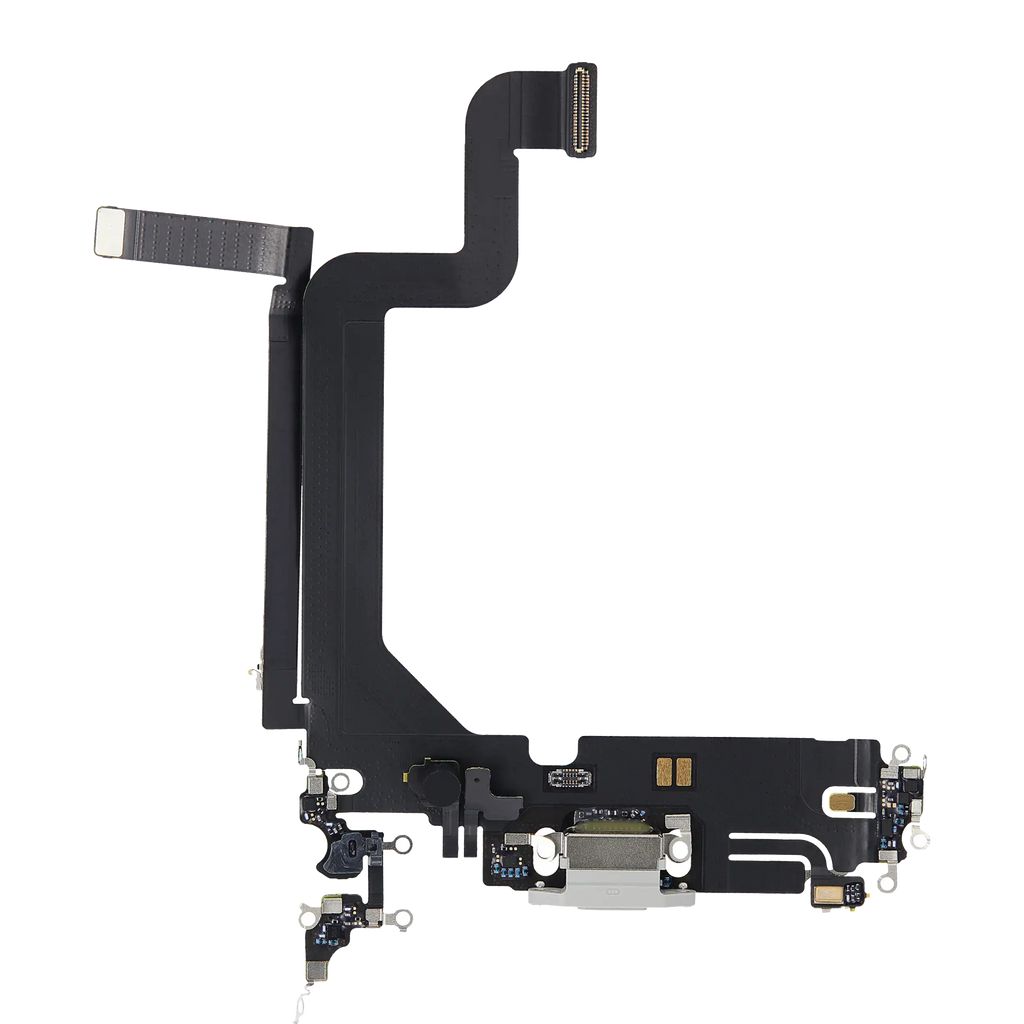 Ladebuchse-Flexkabel für iPhone 14 Pro Max (Premium) (Silber)