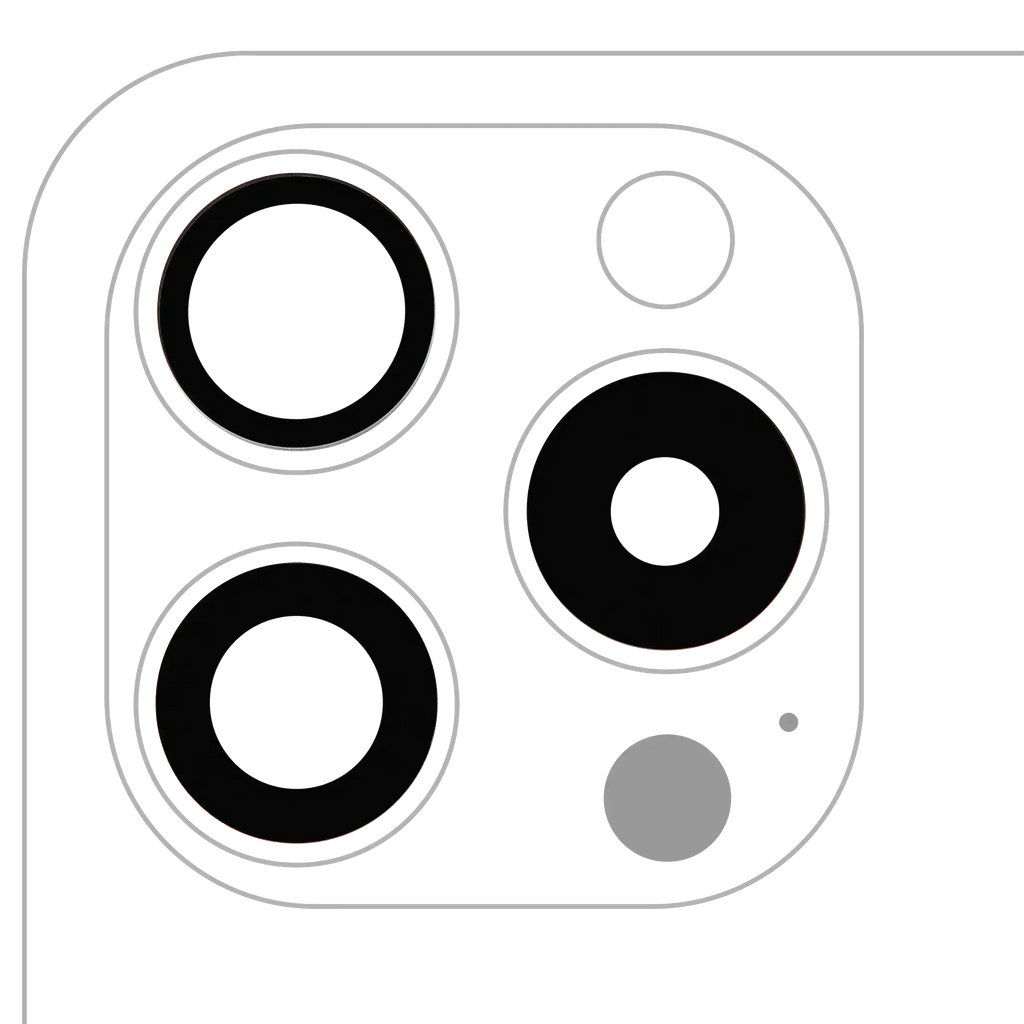 Rear Camera Lens (Glass Only) with Adhesive for iPhone 15 Pro (3-Piece Set, Premium, 10 Pack, Real Sapphire Glass)