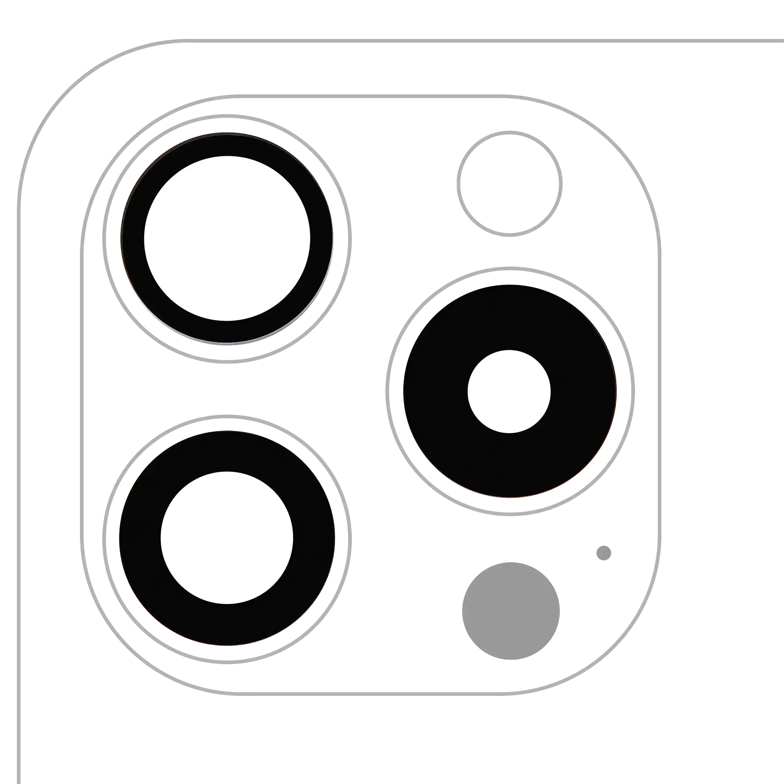 Rear Camera Lens (Glass Only) with Adhesive for iPhone 15 Pro (3-Piece Set, Premium, 10 Pack, Real Sapphire Glass)