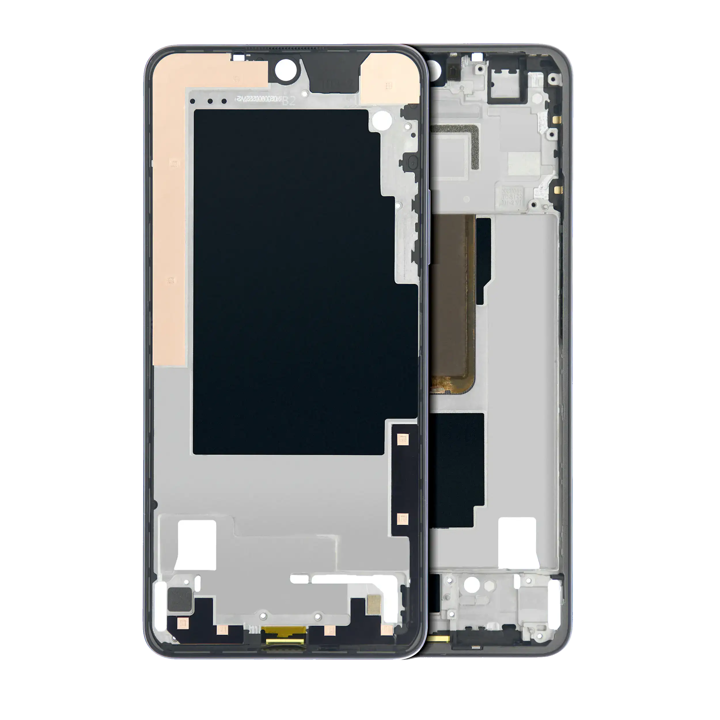 Midframe/Frame with Power Button Flex for Motorola Moto G Power (XT2117 / 2021) (Flash Gray)