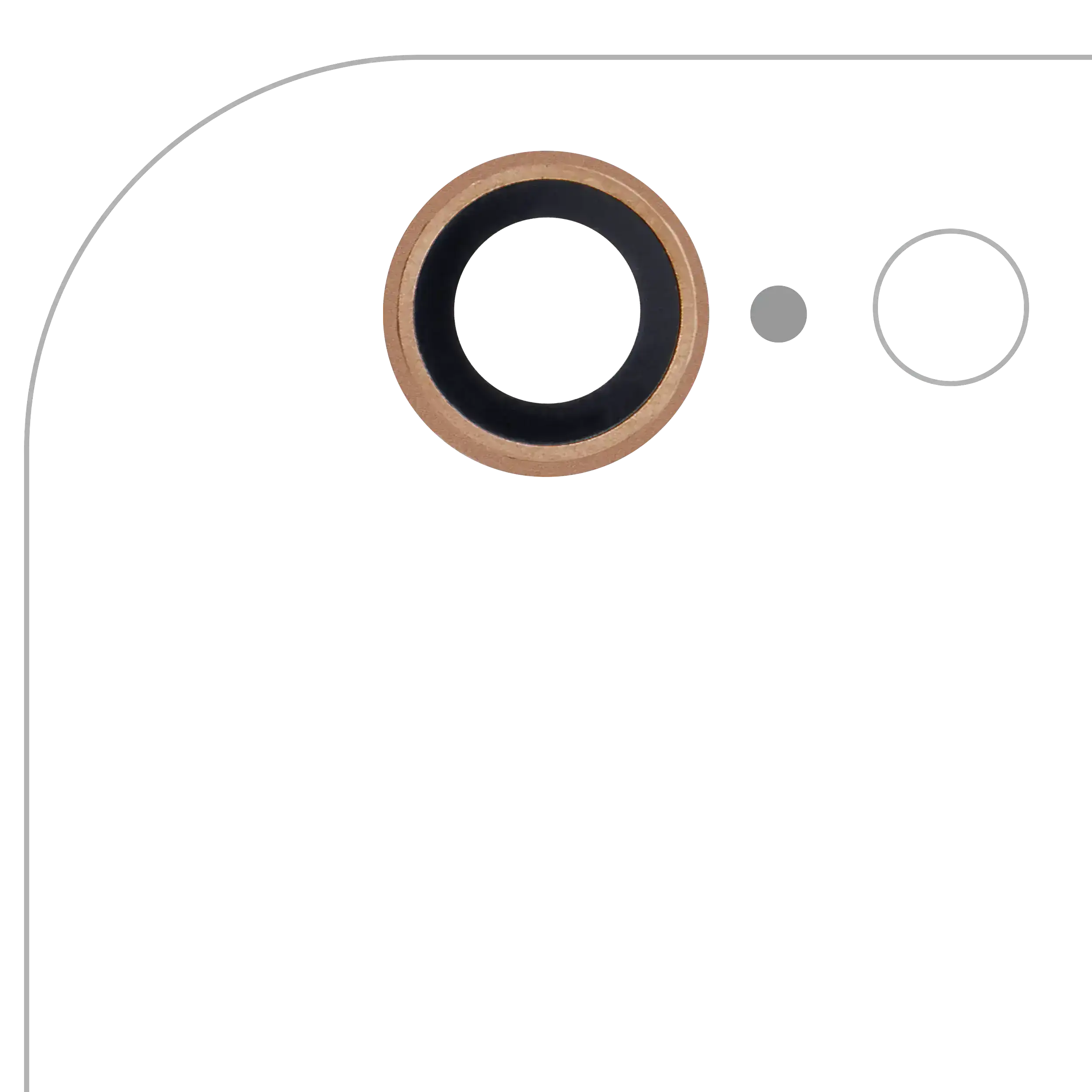 iPhone 6/6S Kameralinse hinten, Gold, 10x, Saphirglas, Premium