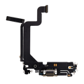 Charging Port Flex Cable for iPhone 14 Pro Max (Used OEM Pull) (Gold)