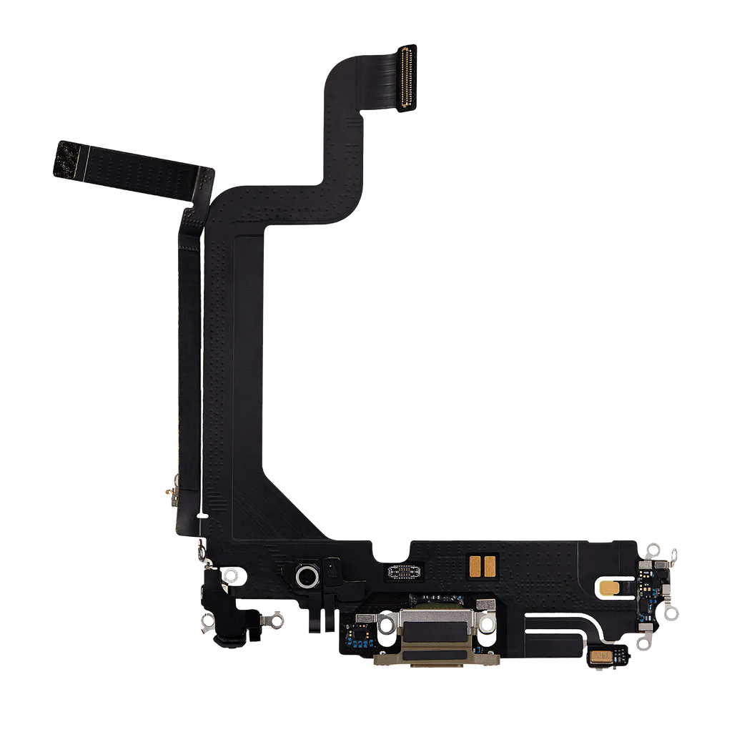 Charging Port Flex Cable for iPhone 14 Pro Max (Used OEM Pull) (Gold)