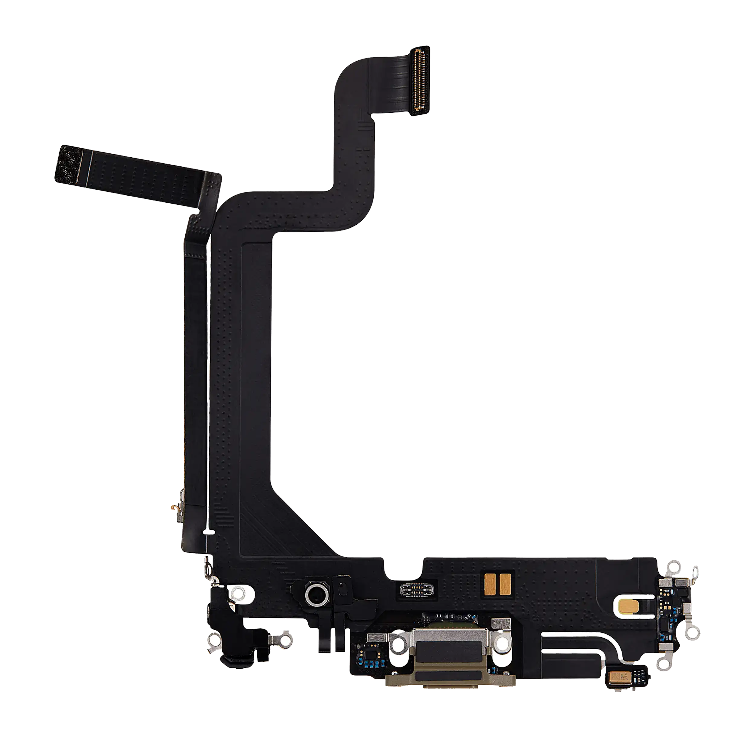 Charging Port Flex Cable for iPhone 14 Pro Max (Used OEM Pull) (Gold)