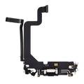 Charging Port Flex Cable for iPhone 14 Pro Max (used OEM pull-out) (Space Black)