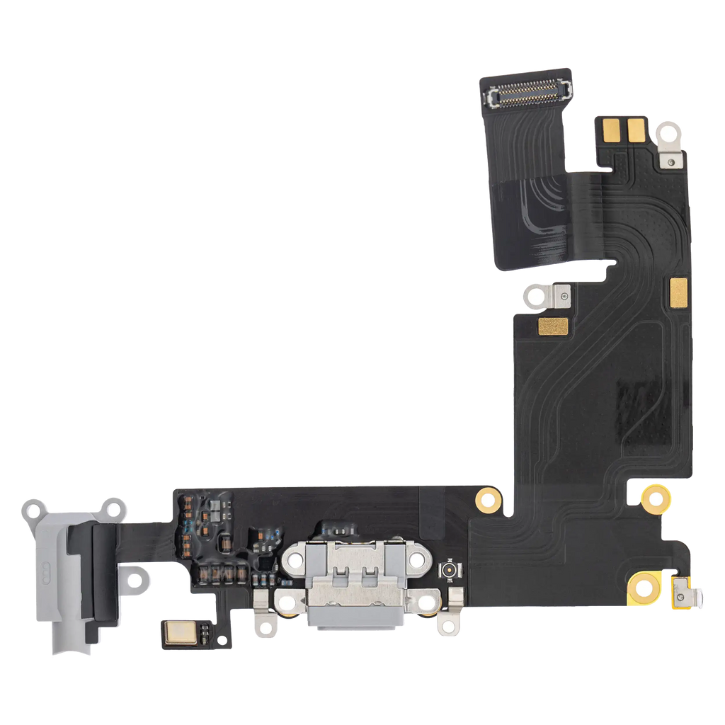 Charging Port Flex Cable for iPhone 6 Plus (Premium) (Silver)