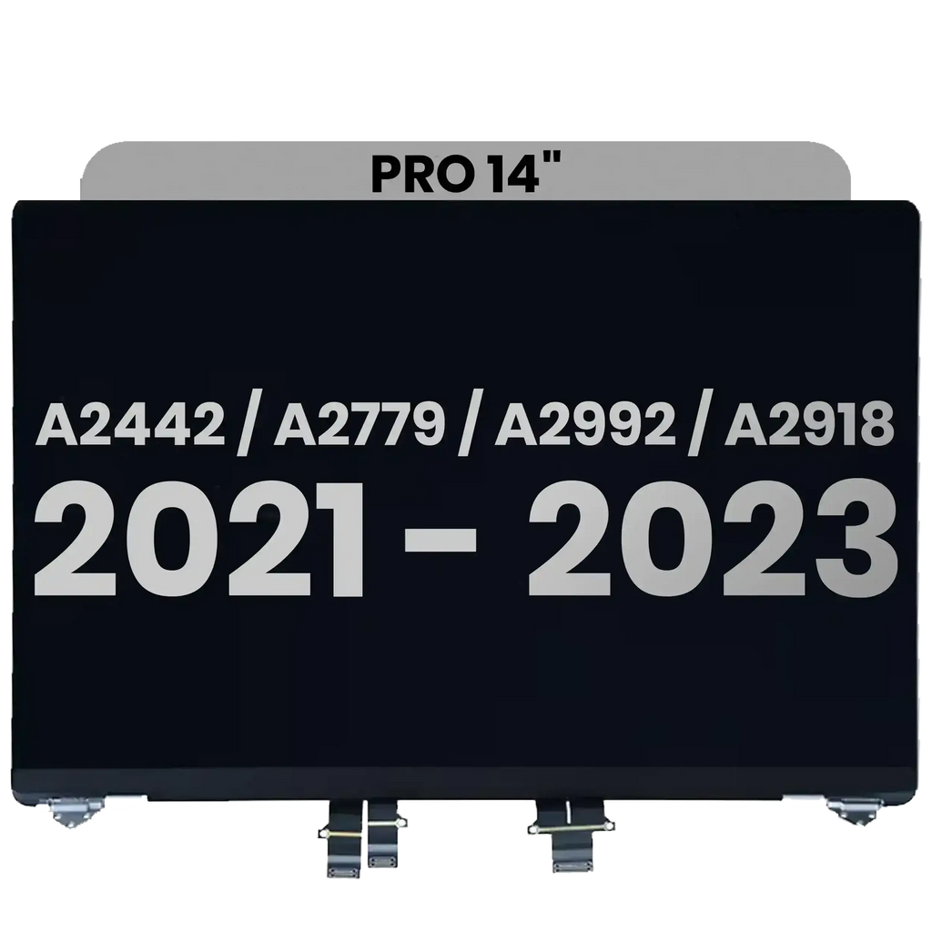 Complete LCD Display Module for MacBook Pro 14" (A2442 / Late 2021) / (A2779 / Late 2023) / (A2918 / Late 2023) – Used OEM Pull, Grade A (Space Gray)