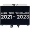 LCD-Display MacBook Pro 14" A2442/A2779/A2992/A2918 Silber OEM Pull A
