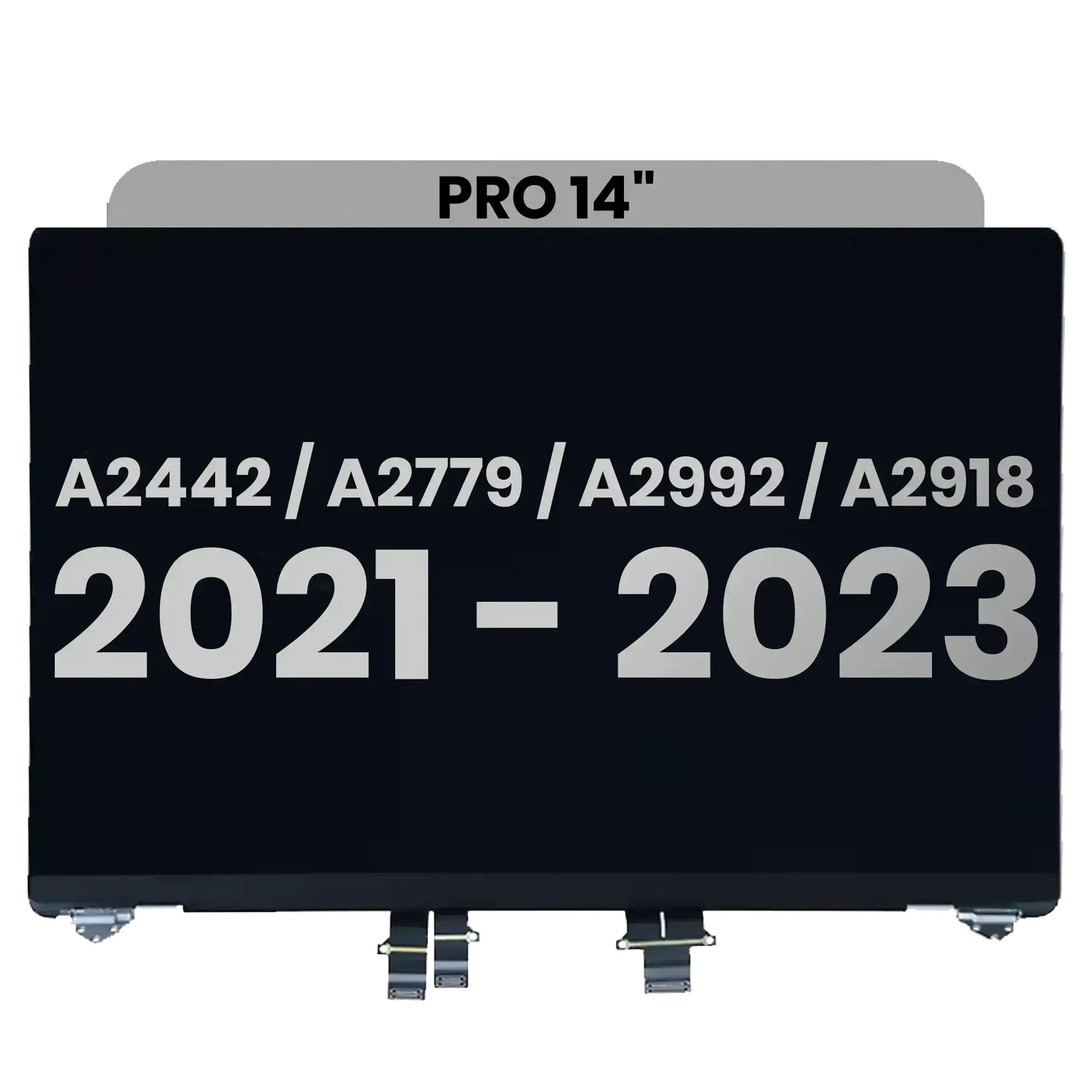 Complete LCD Display for MacBook Pro 14" (A2442 / Late 2021, A2779 / Late 2023, A2918 / Late 2023) – Space Gray – Used OEM Part, Grade B