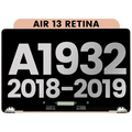 LCD Display for MacBook Air 13" Retina (A1932 / Late 2018 / Early 2019) (used OEM pull, Quality B) (Rose Gold)