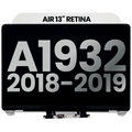 Complete LCD Display Assembly for MacBook Air 13" A1932 (2018-2019) (Used OEM Pull, Grade A) (Silver)