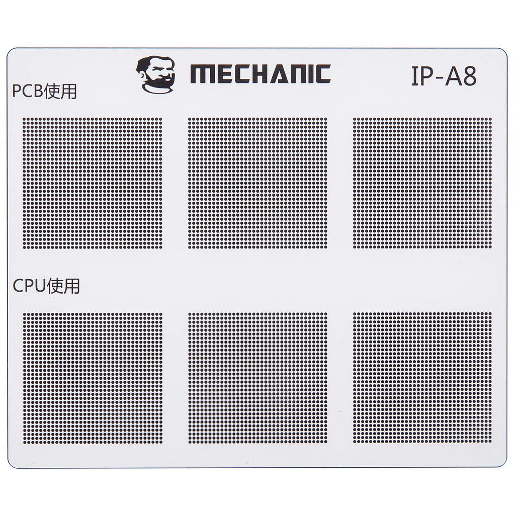 CPU Repair Green Oil Stencil (A8 - A18 Pro) for iPhone 6-16 Series, Mechanic COM80