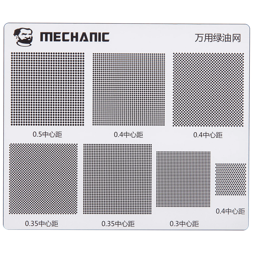 CPU Repair Green Oil Stencil (A8 - A18 Pro) for iPhone 6-16 Series, Mechanic COM80