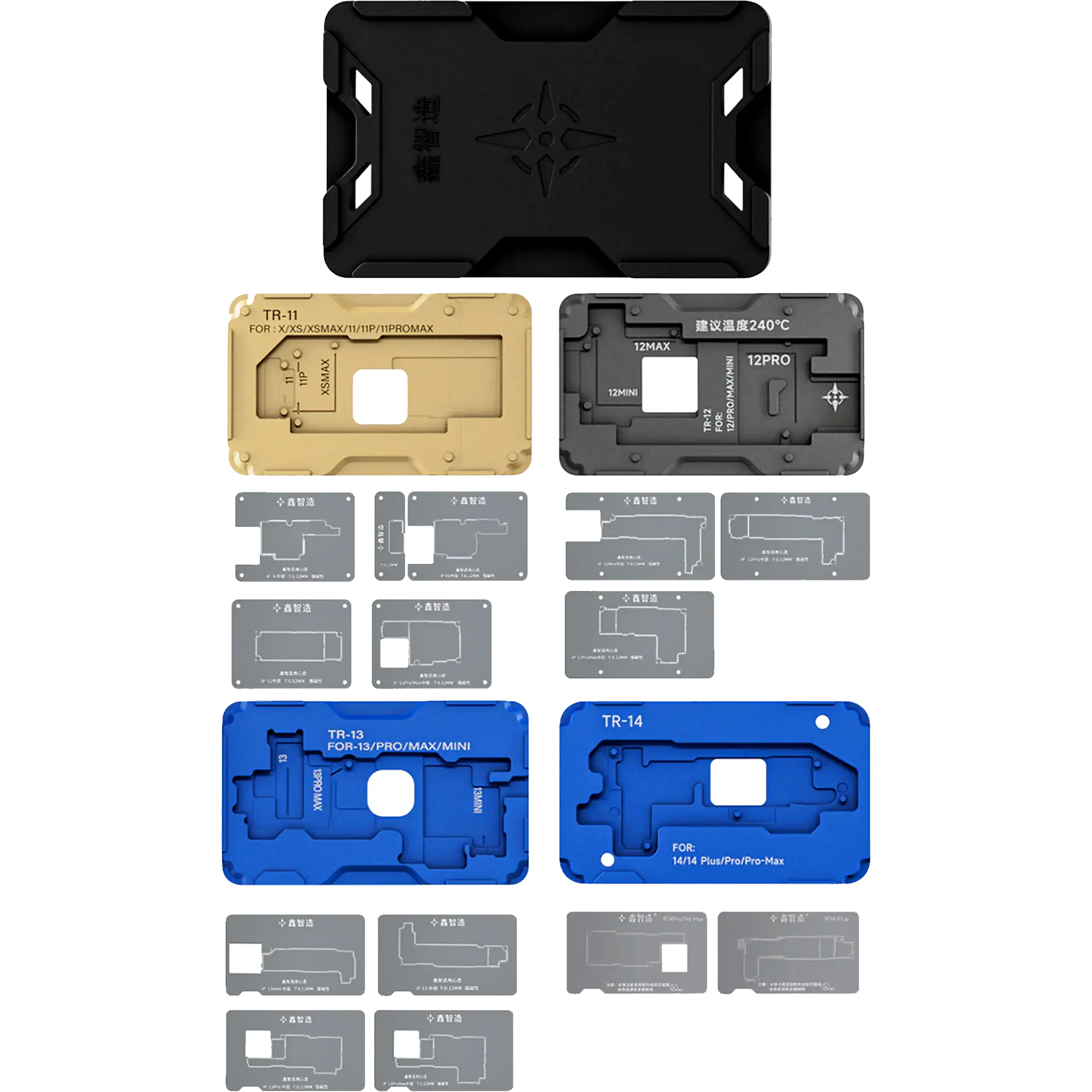 XinZhiZao Mittelschicht-Rahmen Reballing-Plattform iPhone X-14 Pro Max 18in1