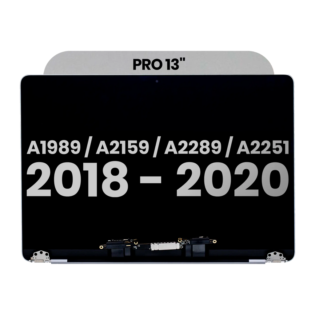 Complete LCD Display Assembly for MacBook Pro 13" A1989 (2018-2019) / A2159 (2019) / A2289 / A2251 (2020) - Used OEM Pull, Grade A (Space Gray)