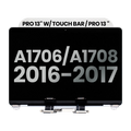 LCD Display for MacBook Pro 13" A1706/A1708 (2016-2017) - Used OEM Pull Quality Grade A - Silver