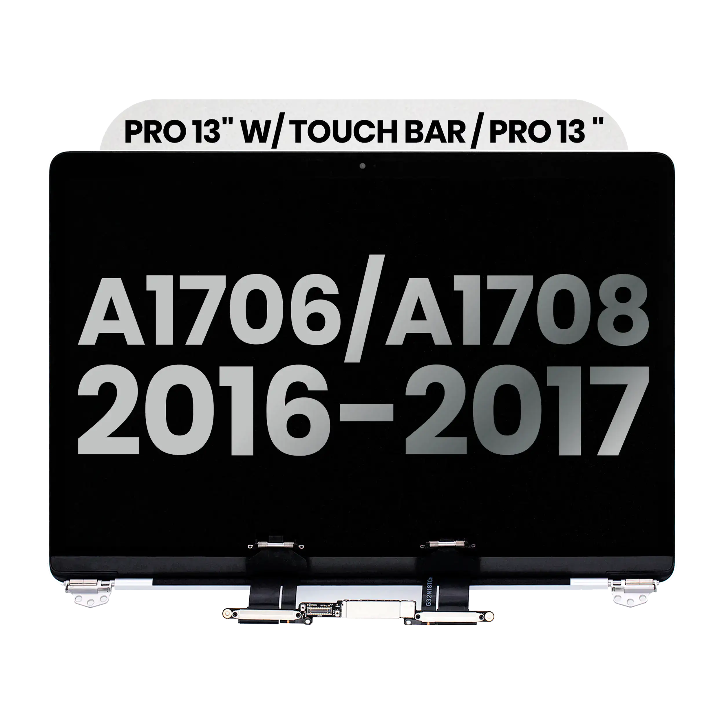 LCD Display for MacBook Pro 13" A1706/A1708 (2016-2017) - Used OEM Pull Quality Grade A - Silver