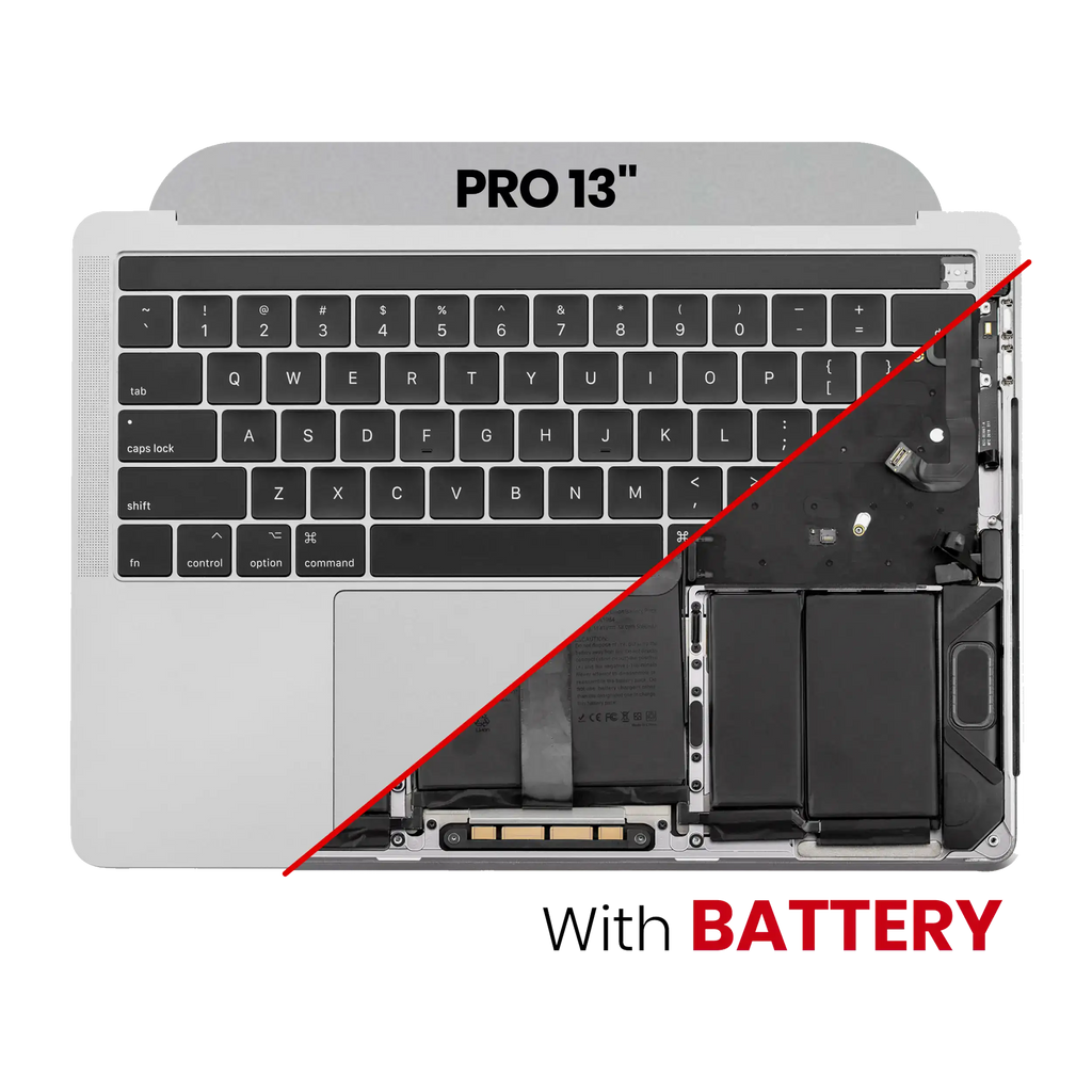 Top Case with Keyboard and Battery for MacBook Pro 13" A1989 (2018-2019) (US Keyboard) (OEM Pull Grade New) (Space Gray)