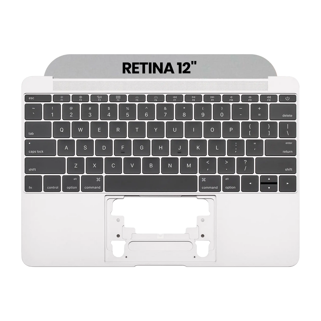 Top Case with Keyboard and Microphone for MacBook 12" A1534 (2016-2017) – US English – Used OEM Part, Grade A – Space Gray
