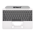 Top Case with Keyboard and Microphone for MacBook 12" A1534 (2016-2017) – US English – Used OEM Part, Grade A – Space Gray