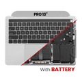 Topcase mit Akku+Tastatur MacBook Pro 13" A1989 Silber US-Tastatur OEM A