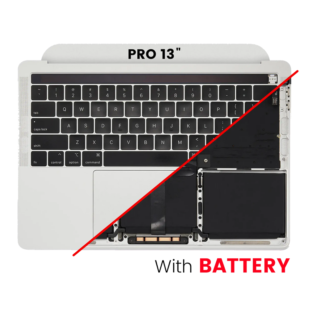 Top Case with Battery and Keyboard for MacBook Pro 16" (A2141 / Mid 2019) – US English – OEM Quality B/C – Silver