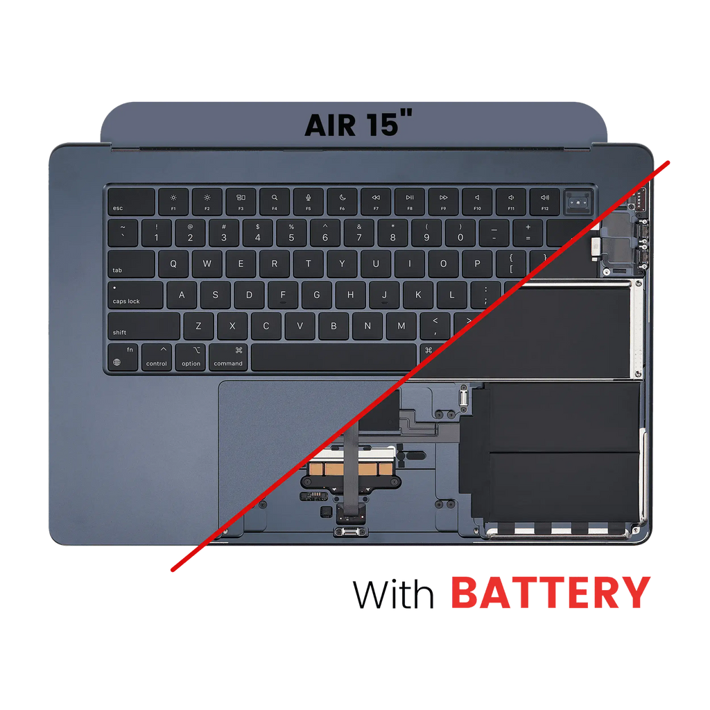 Topcase mit Akku und Tastatur für MacBook Air 15" A2941 Midnight