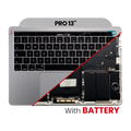Topcase mit Akku & Tastatur für MacBook Pro 13" A1706 Space Gray US