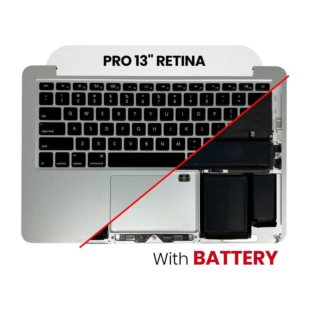 Topcase mit Akku u. Tastatur f. MacBook Pro 13" A1425 (US) (Gebrauchter Ausbau/Pull neuwertig)