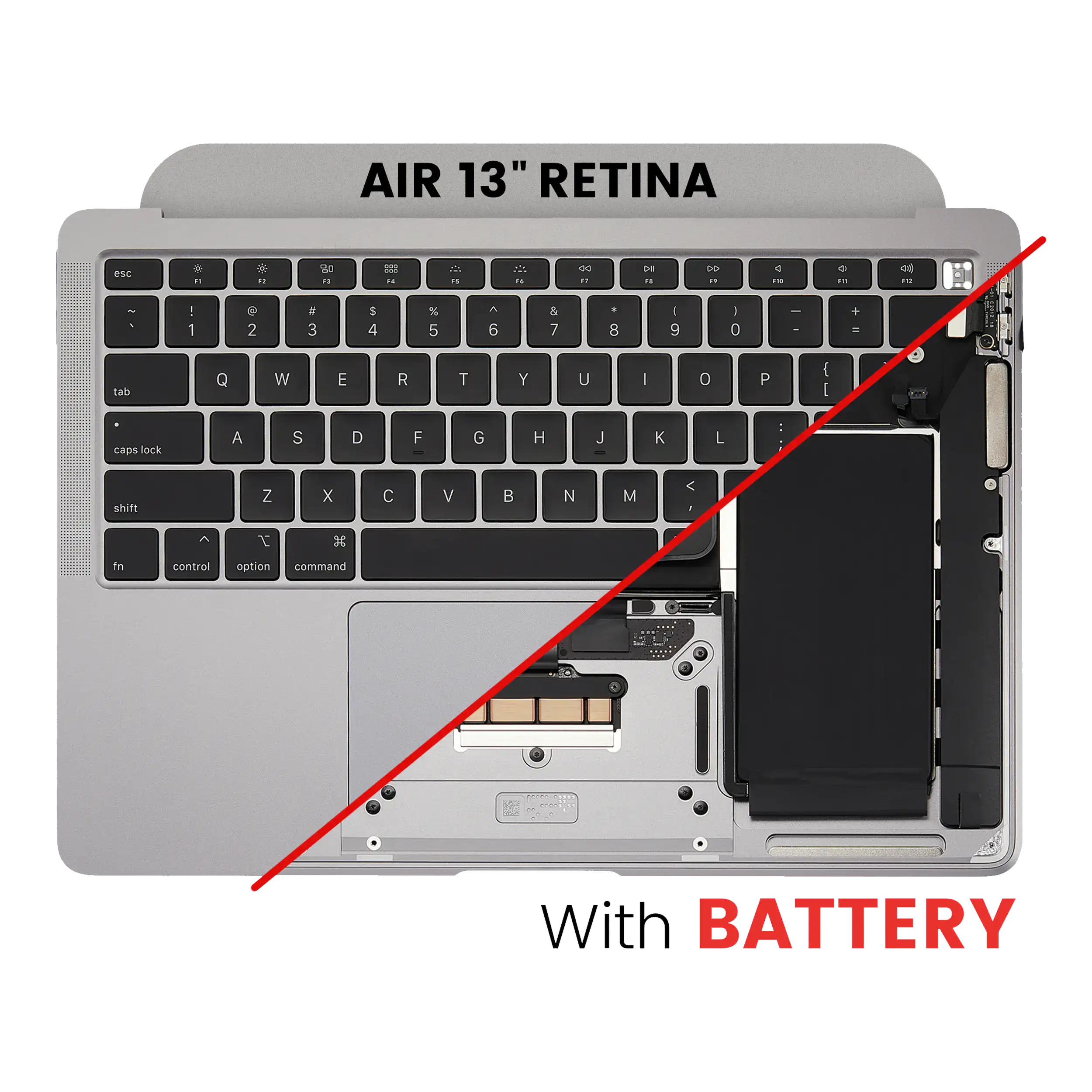 Top Case with Battery and Keyboard for MacBook Air 13" A2179 (2020) (US Keyboard) (Space Gray)