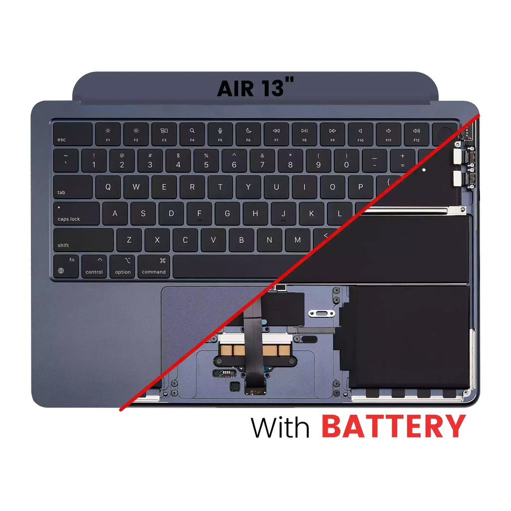 Topcase mit Akku & US-Tastatur für MacBook Air 13" A2681 Midnight