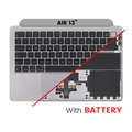 Top Case mit Akku und Tastatur für MacBook Air 13" A2681 (2022) (UK-Tastatur) (S