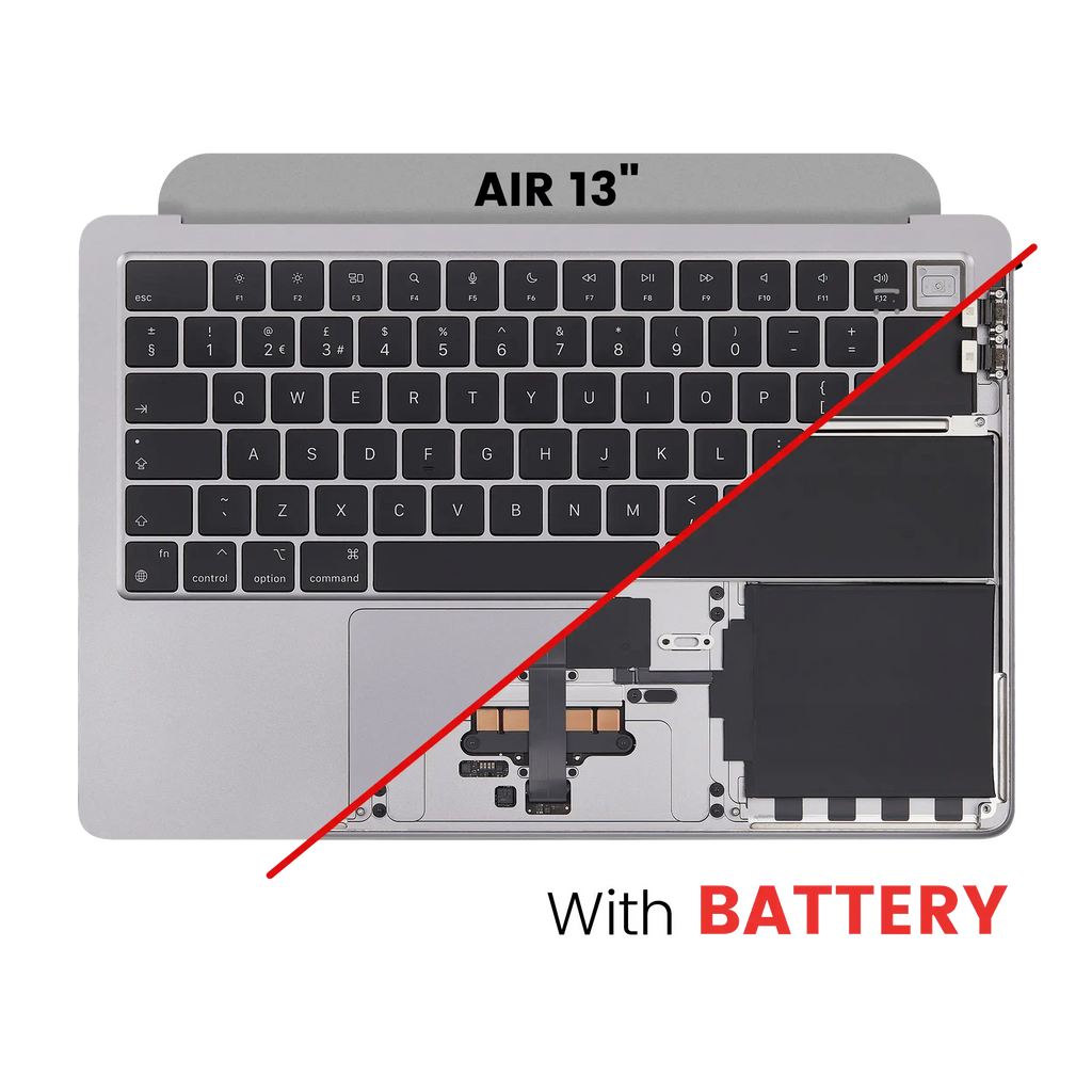 Top Case mit Akku und Tastatur für MacBook Air 13" A2681 (2022) (UK-Tastatur) (S
