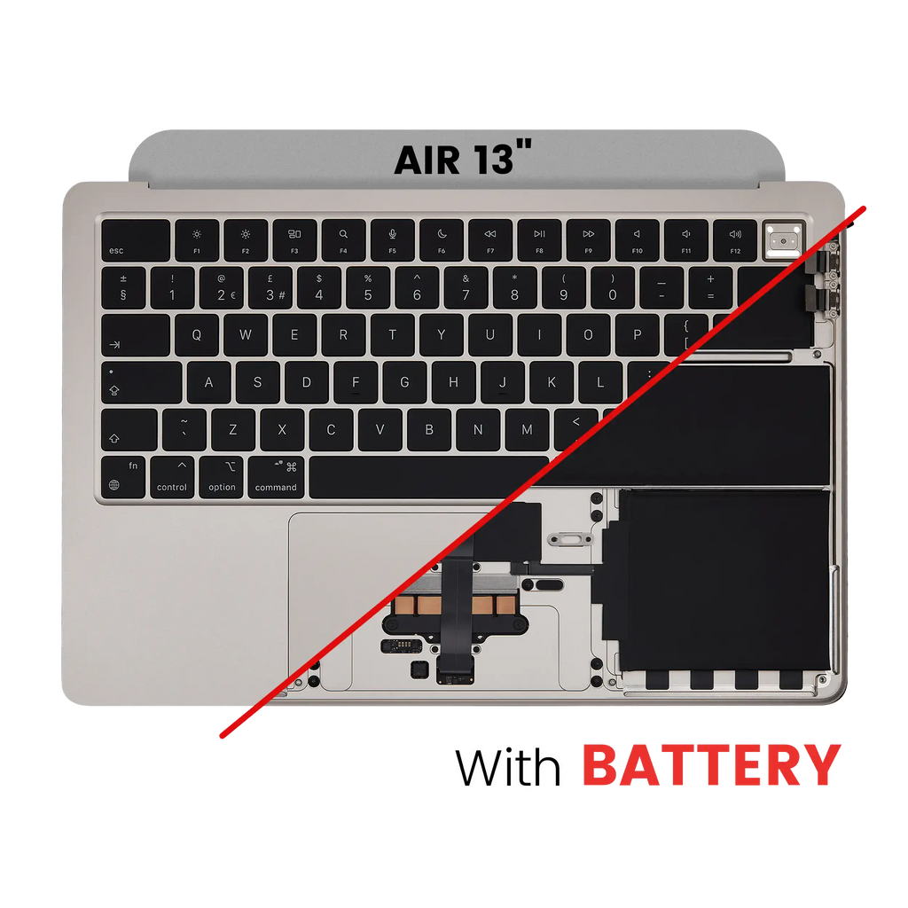Top Case with Battery and Keyboard for MacBook Air 13" A2681 (2022) (UK Keyboard) (Starlight)