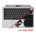 Top Case m. Akku & Tastatur f. MacBook Air 13" A2681 UK Silber