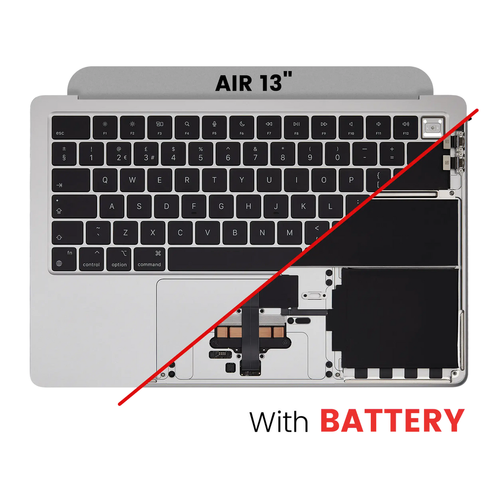 Top Case m. Akku & Tastatur f. MacBook Air 13" A2681 UK Silber