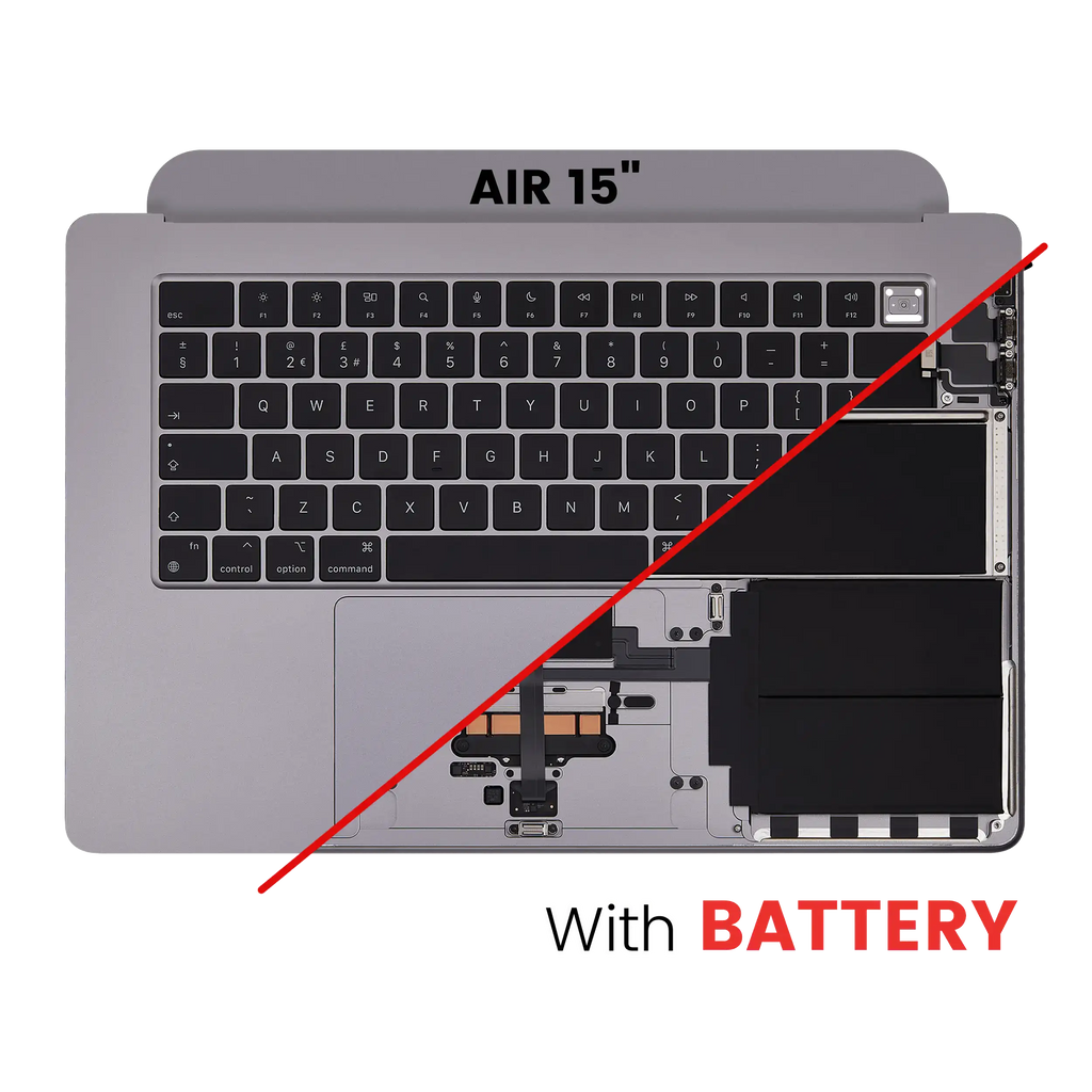 Top Case with Battery and Keyboard for MacBook Air 15" (A2941 / Mid 2023) (UK Keyboard) (Space Gray)