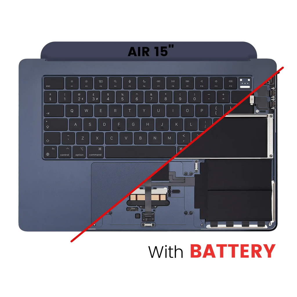 Top Case with Battery and UK Keyboard for MacBook Air 15" (A2941 / Mid 2023) – Midnight