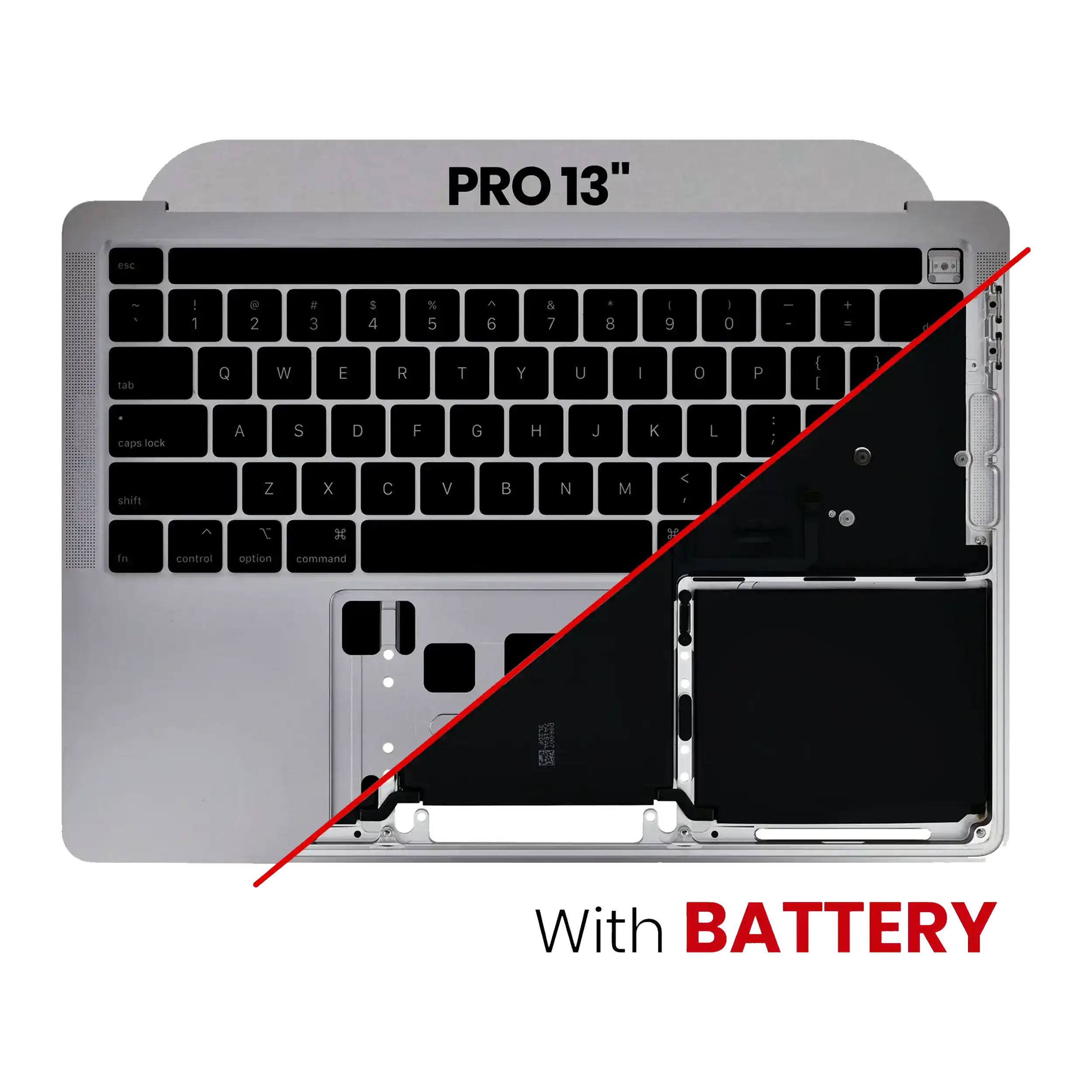 Obergehäuse mit Akku & Tastatur für MacBook Pro 13 A2289 Space Gray OEM Ausbau A