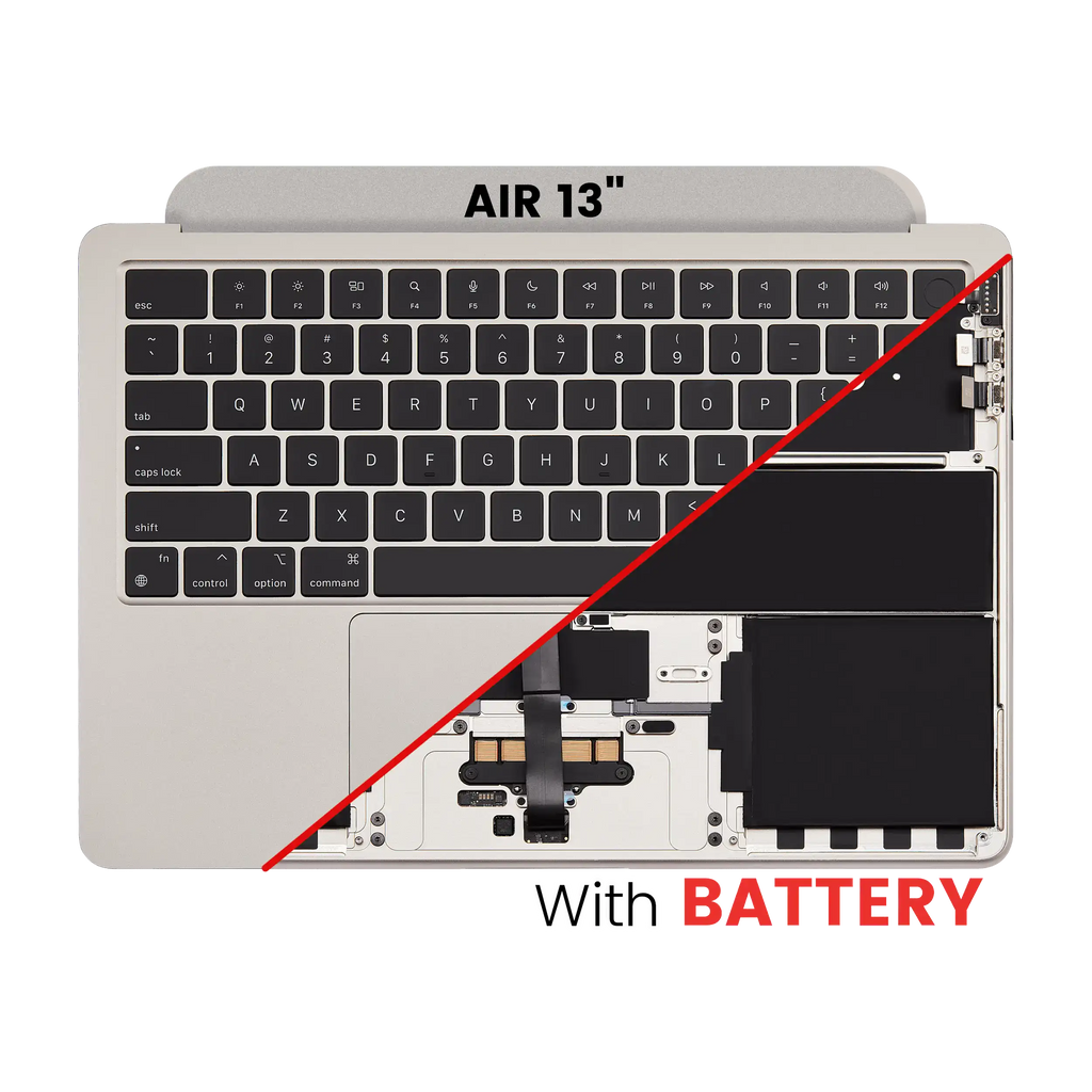 Top Case mit US Tastatur & Akku für MacBook Air 13" A2681 Starlight