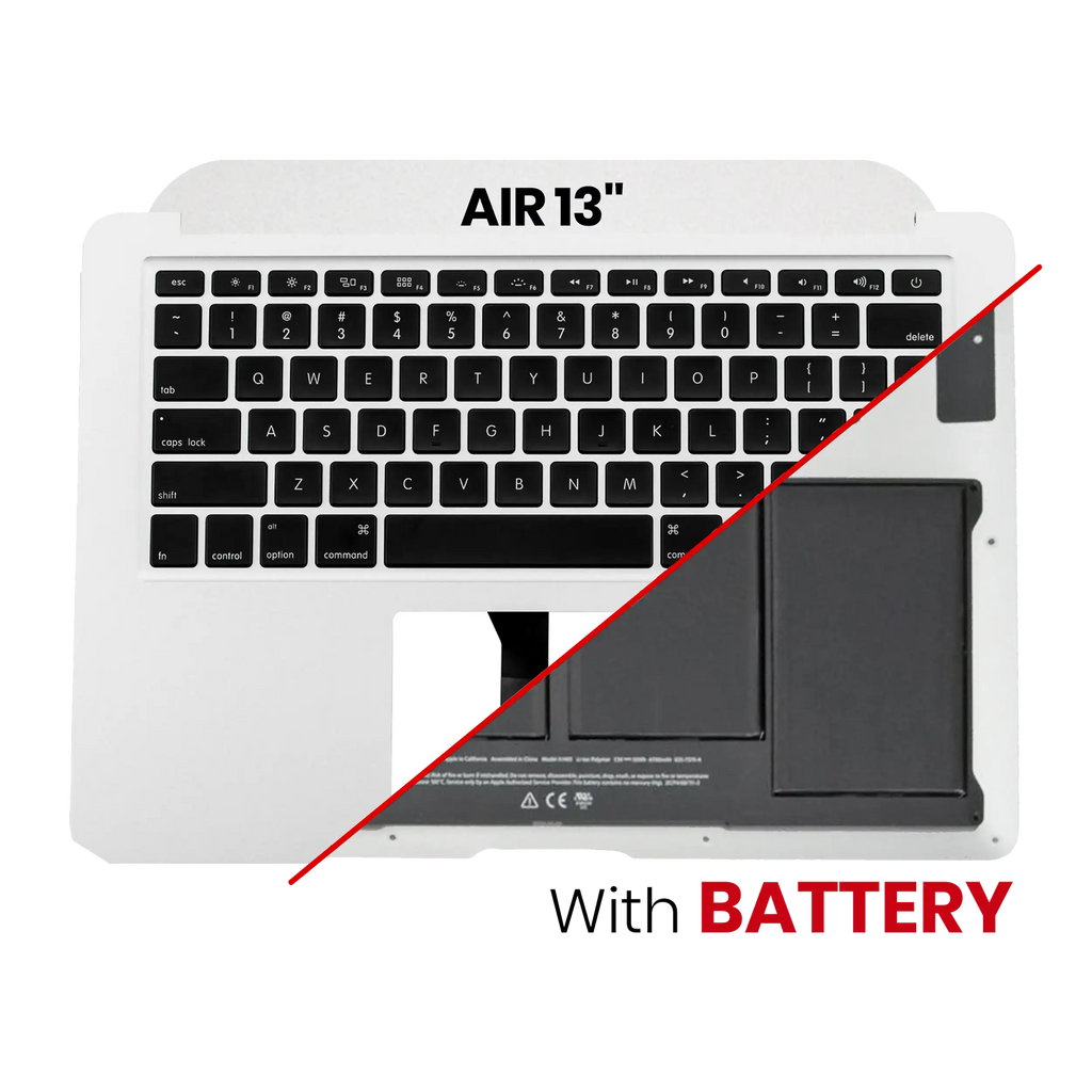 Top case (with battery and keyboard) for MacBook Air 13" A1466 (2012) (US English) (used OEM removal, B/C quality)