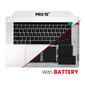 Top Case with Battery and US Keyboard for MacBook Pro 15" A1707 (2016-2017) (Used OEM Pull, Grade A) (Silver)