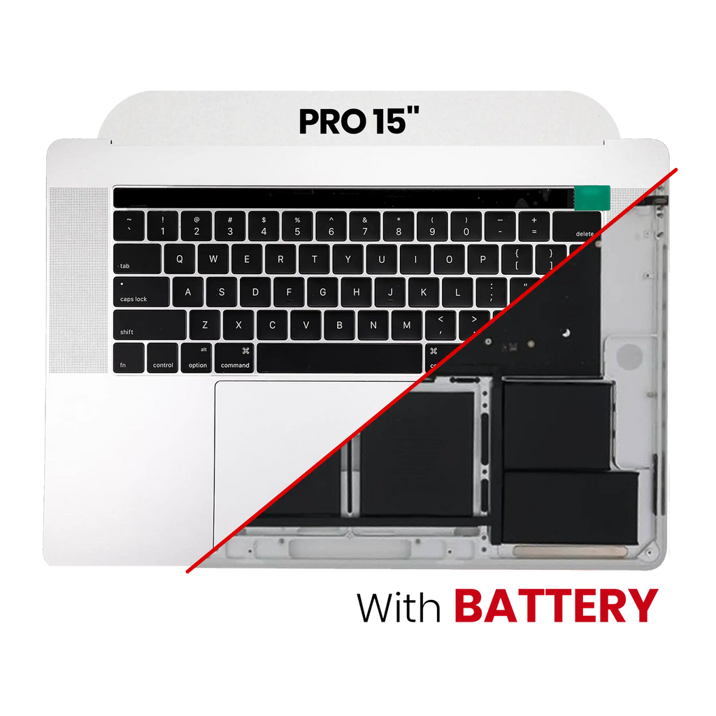 Topcase mit Akku & US-Tastatur MacBook Pro 15 A1707 Silber Qualität A OEM