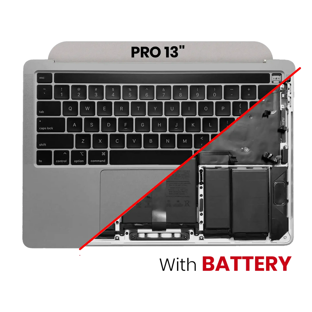 Top Case with Battery and Keyboard for MacBook Pro 13" A2251 (2020) (US Keyboard) (Used OEM Pull, Grade A) (Space Gray)