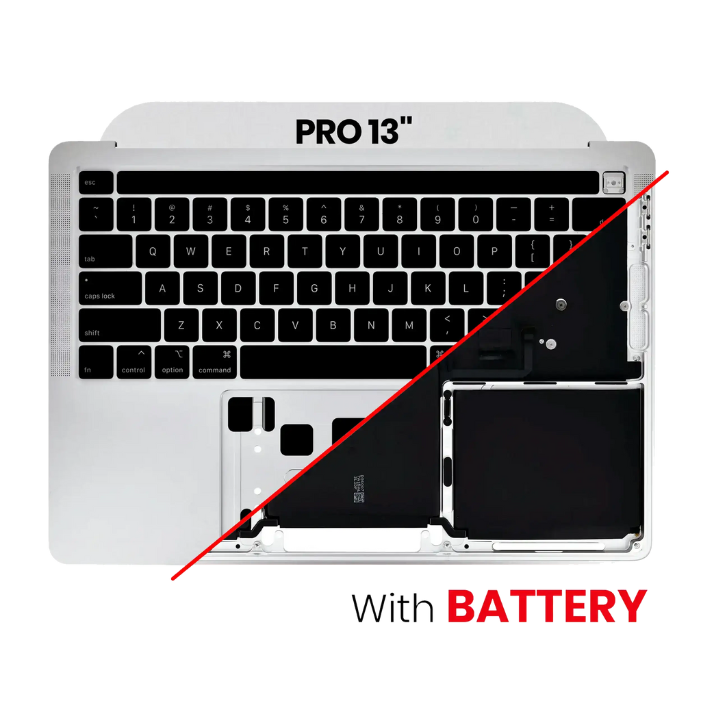 Topcase mit Akku und Tastatur für MacBook Pro 13 A2289 US-Tastatur Silber