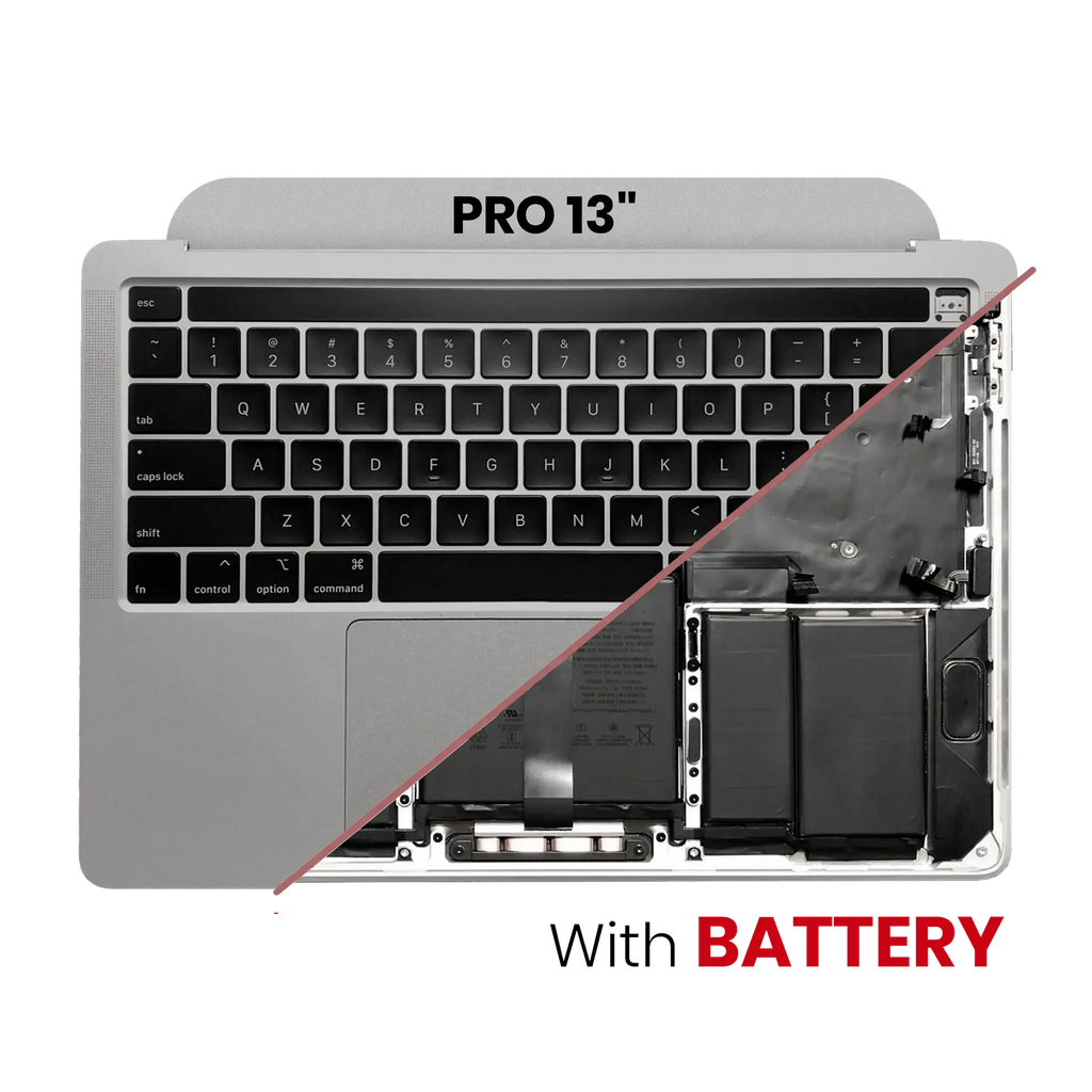 Topcase mit Akku und Tastatur für MacBook Pro 13" A2251 (2020) (US-Tastatur) (Si
